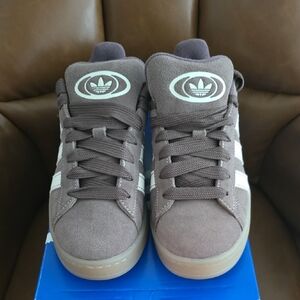 Adidas Brown Sneakers with White Accents